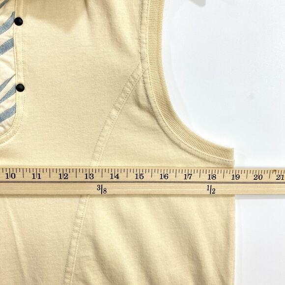 Jamie Sadock Tank Top Women's XL Beige Sleeveless Zipper Collared Golf Top - Picture 6 of 8
